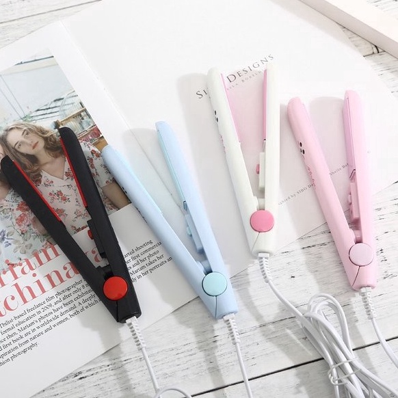 M0del T3rkini Catokan Mini Alat Catok Rambut Mini 2in1 Set Lurus dan Keriting Make Time Karakter [92