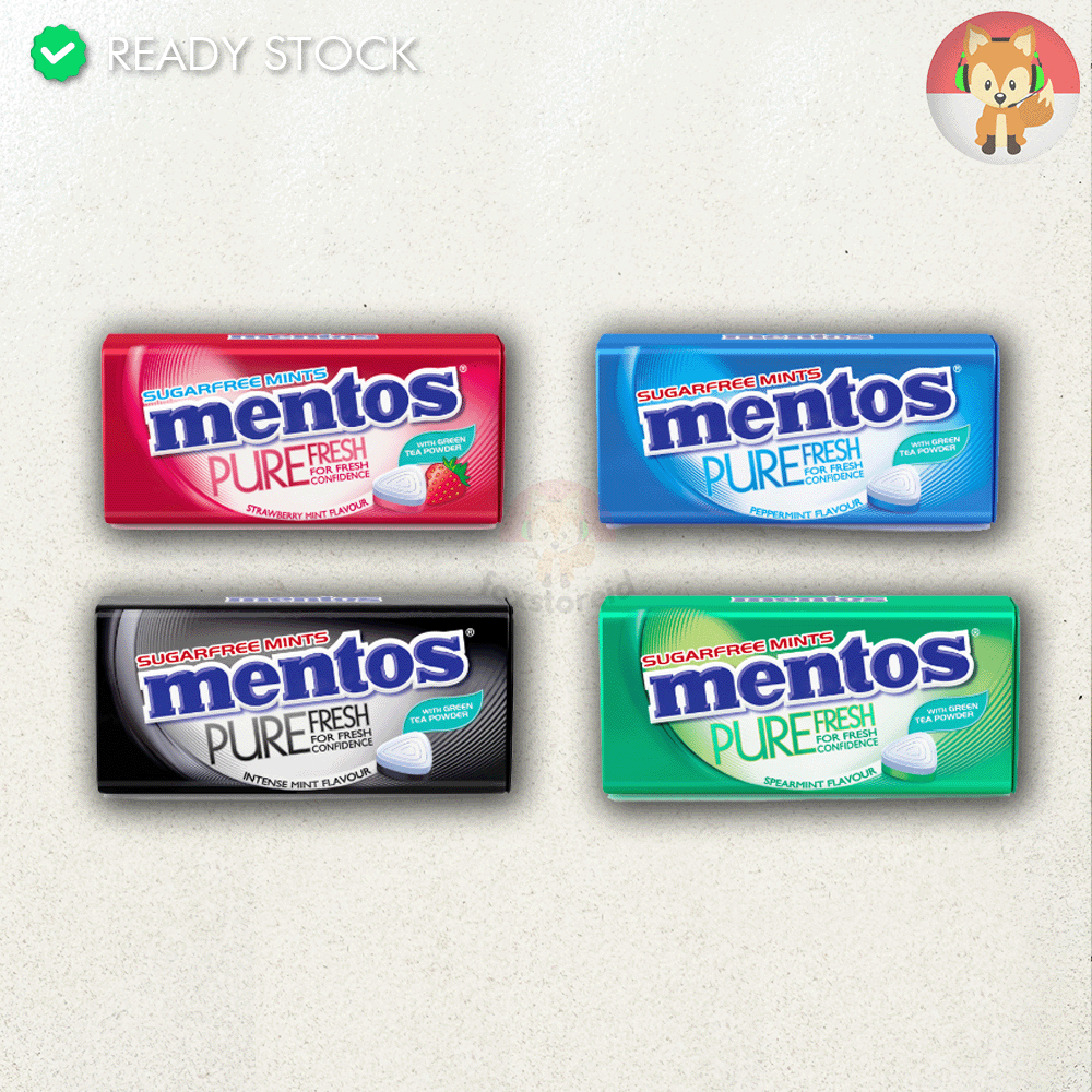 

MENTOS Pure Fresh Sugar Free Mints 50s 35g Impor