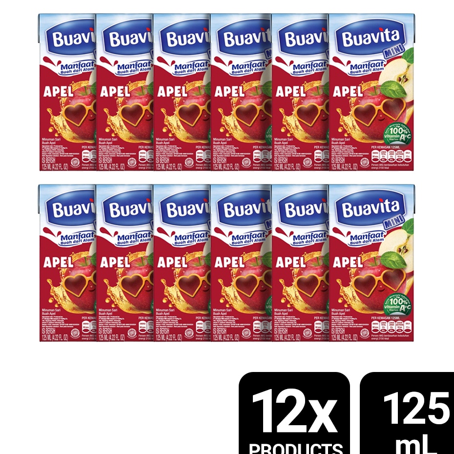 

➘Ready❋➾ Buavita Mini Juice Apel 125 ml x 12 B48 ❈