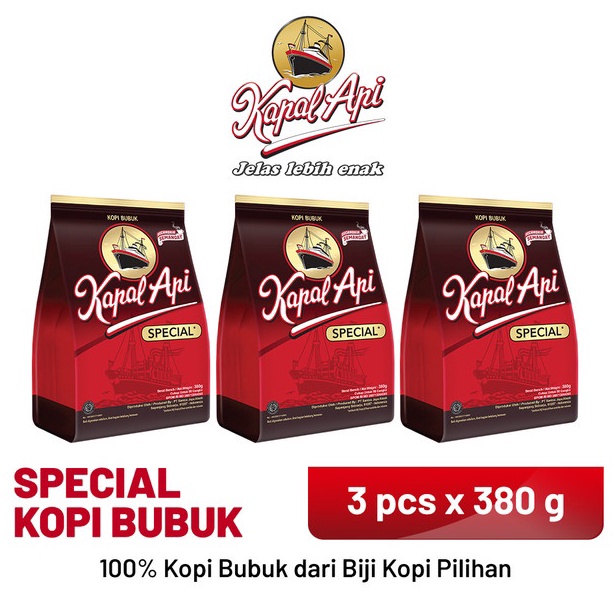 

B3stseller KAPAL API Special Merah 3 X 380 gr [272]