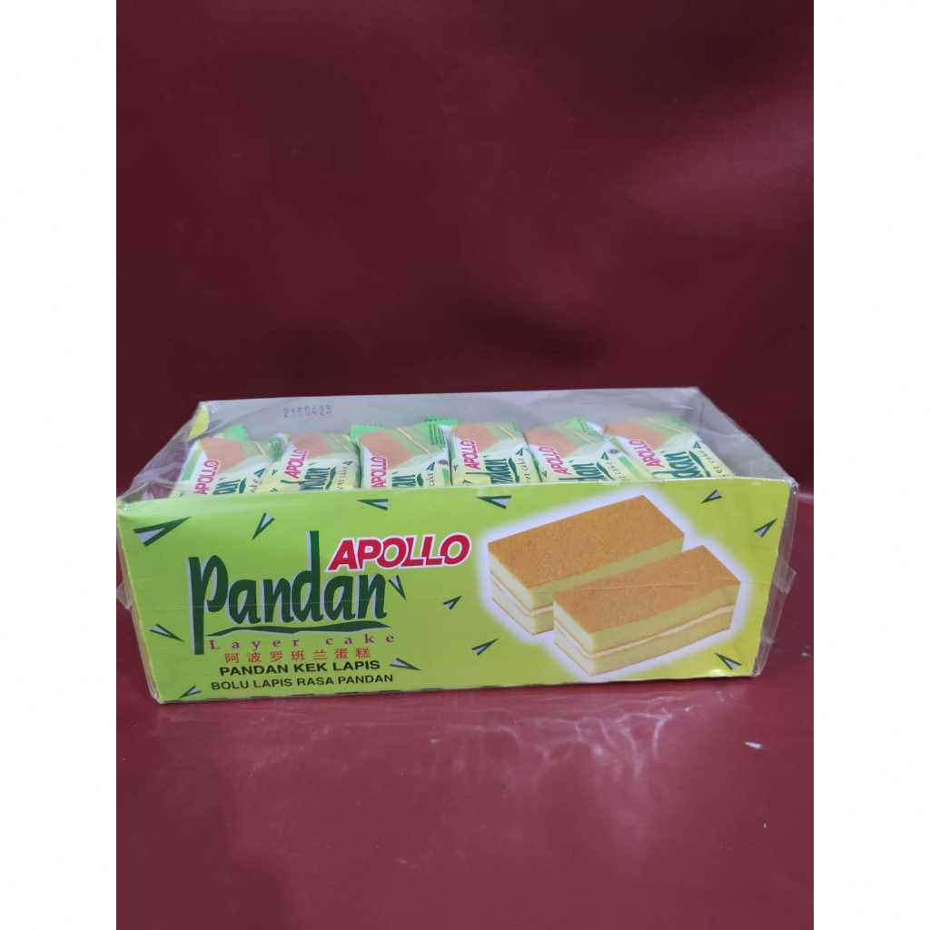 

Apollo Bolu Lapis Rasa Pandan Per Box Isi 24Pcs