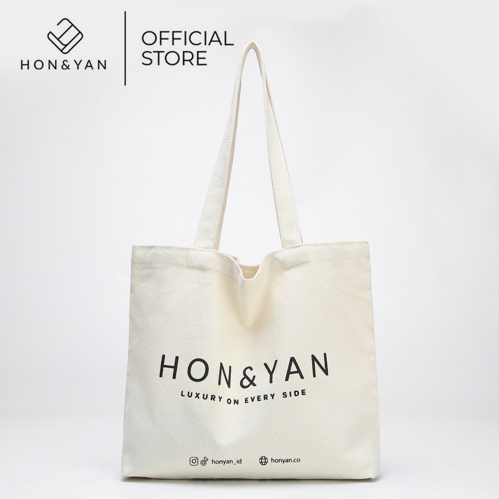 [♤Y97@] HONYAN Tas ToteBag Branded Ori Tas Wanita Canvas Import Tote bag Kampus Tas Sekolah Tas Hony