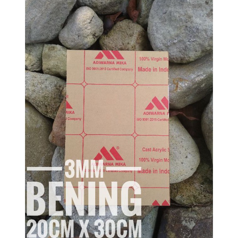 

40 Akrilik Lembaran Bening Tebal 3mm (20cm x 30cm) 83