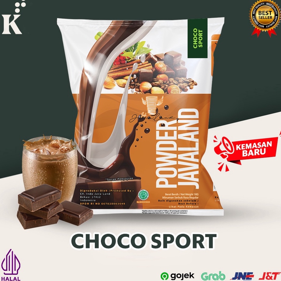 

☊Harga Murah➴ Bubuk Minuman Bubble Powder Drink Rasa Choco Sport ORIGINAL Javaland 1 kg E43 ☋