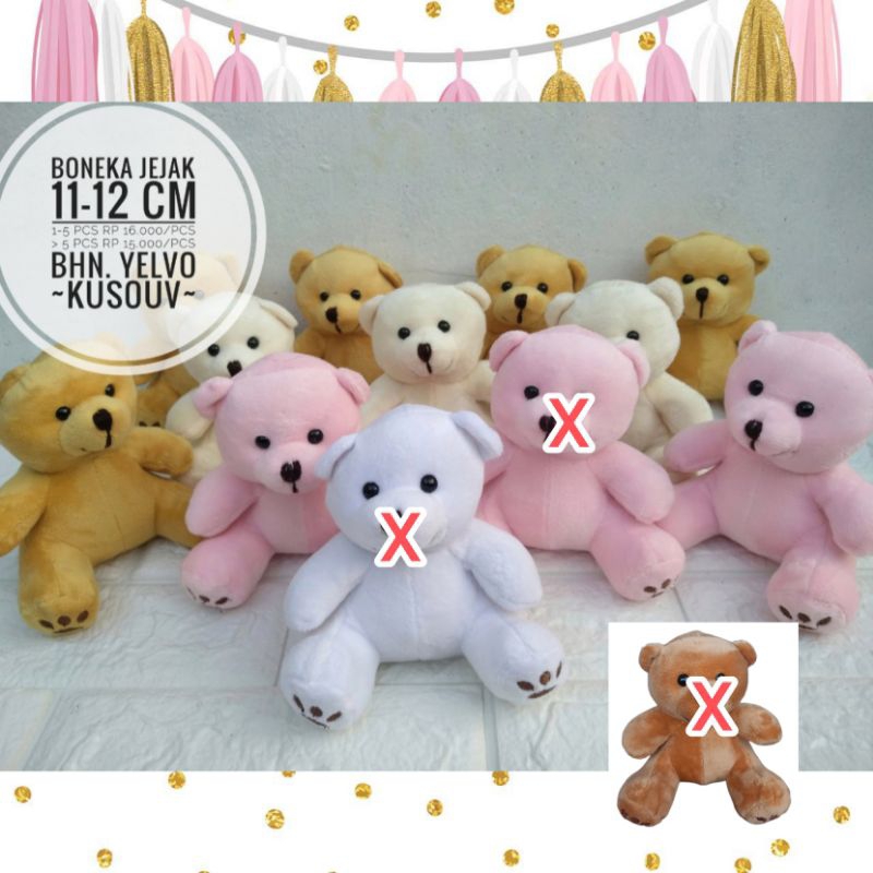 	 Boneka Bear Jejak/Boneka Teddy Jejak Kaki/Boneka Bucket	