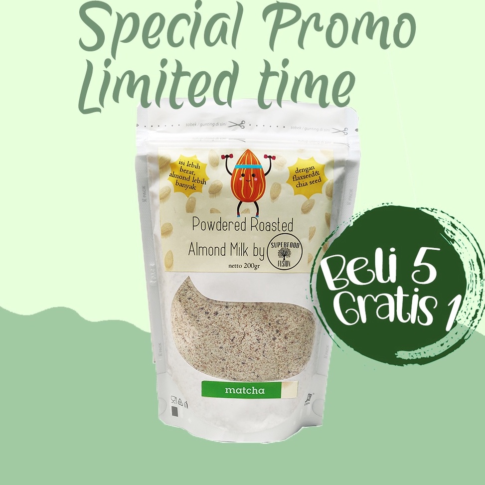 

B33st Product SUSU ALMOND Bubuk 200gr dengan Chia seed dan Flaxseed / ALMOND MILK / ASI BOOSTER [194]
