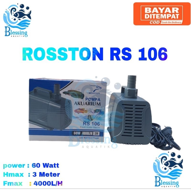 Mesin Pompa Air Kolam Koi & Hidroponik - Rosston rs 106