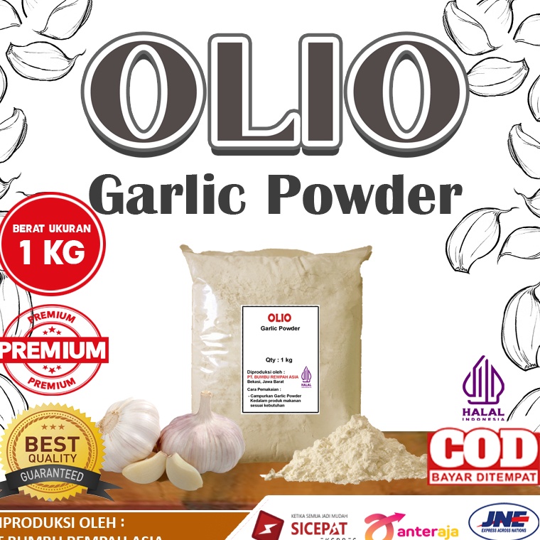 

L44ris Garlic Powder Bawang Putih Bubuk 1kg Fast On