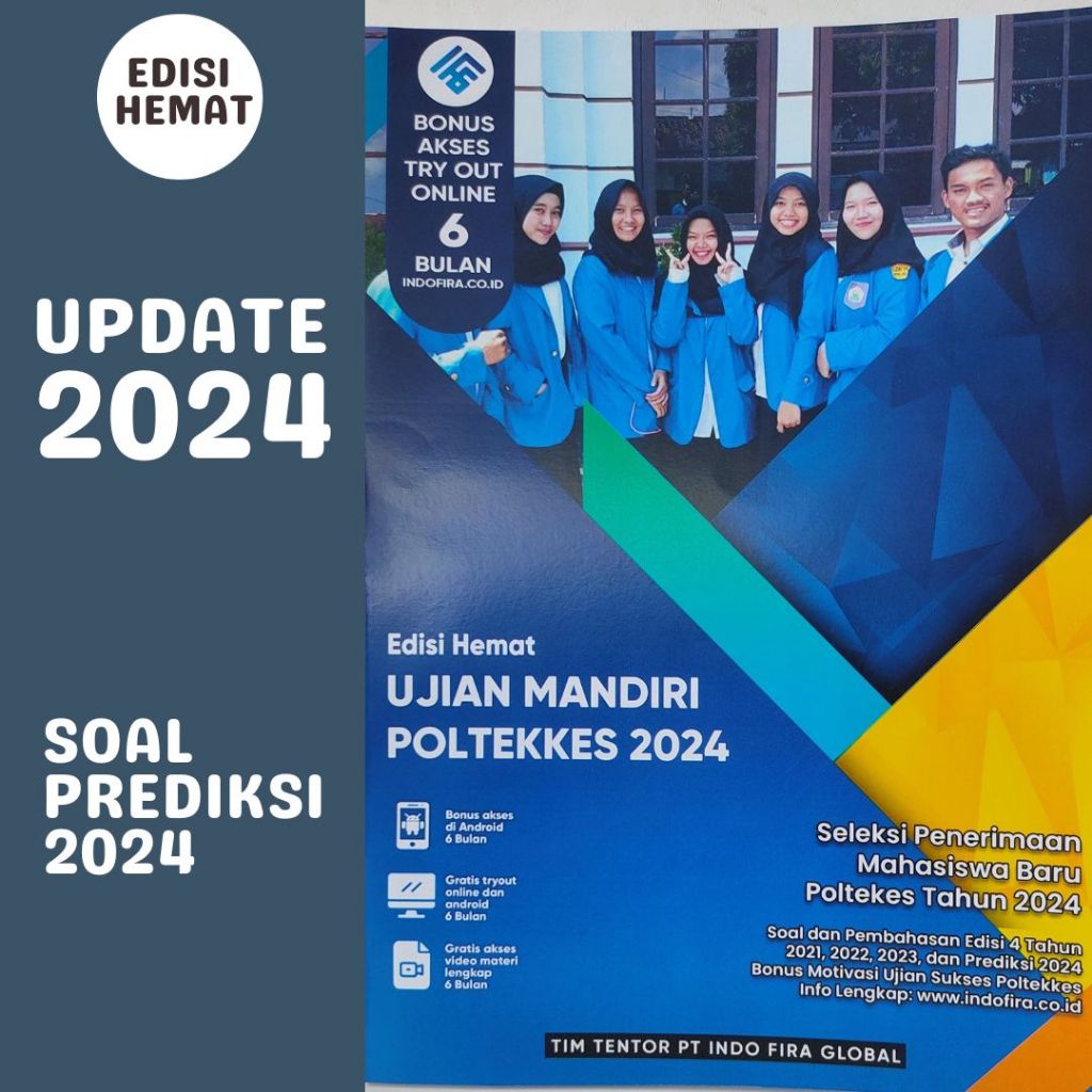 (Hemat) Buku Ujian Mandiri Poltekkes 2024 (Baru) Latihan Soal Jalur Mandiri Poltekkes dan Pembahasan