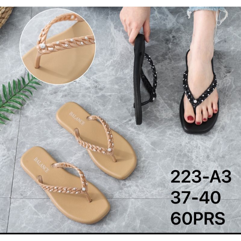Sandal Jepit Wanita Import Balance Motif Mutiara 233