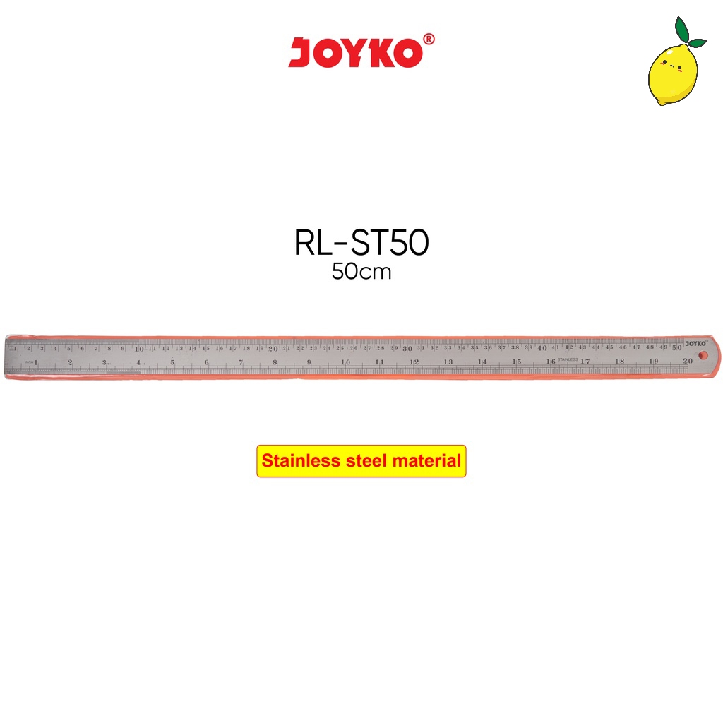 

Joyko Stainless Steel Ruler / Penggaris Besi RL-ST 50~60cm