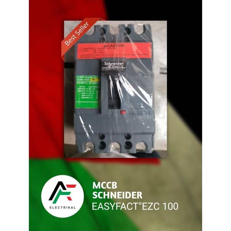 MCCB/BREAKER SCHNEIDER 50A/60A/75A/80A/100A-SECOND