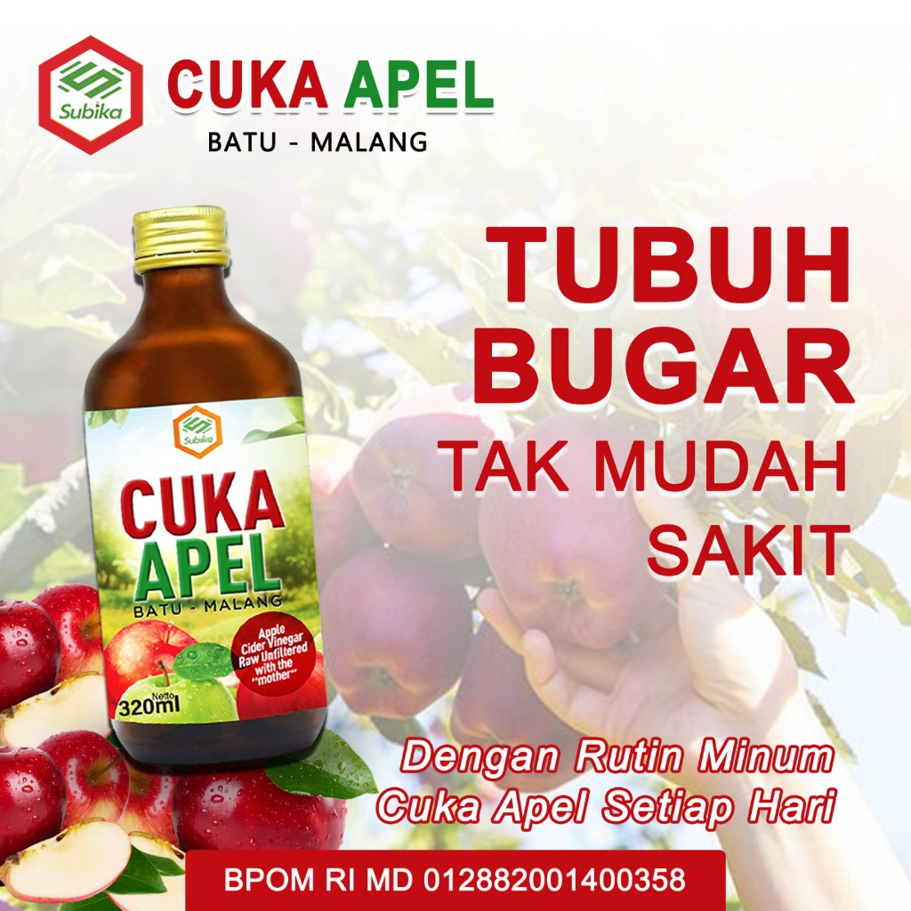 

Subika Cuka Apel Batu Malang 320ml BPOM Asli