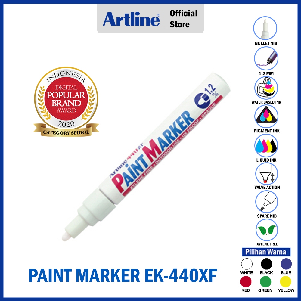 

Spidol permanent artline white EK-400