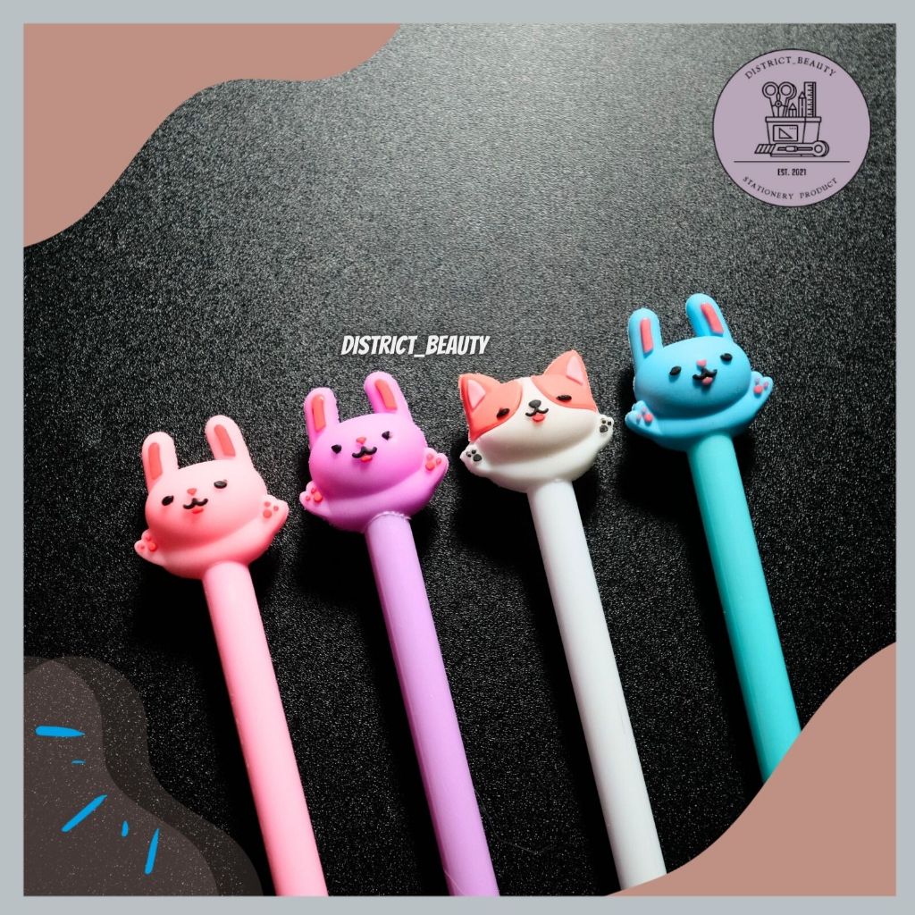 

PULPEN GEL KUCING KELINCI PULPEN LUCU PULPEN CUTE CAT PULPEN CORGY DOG TERMURAH
