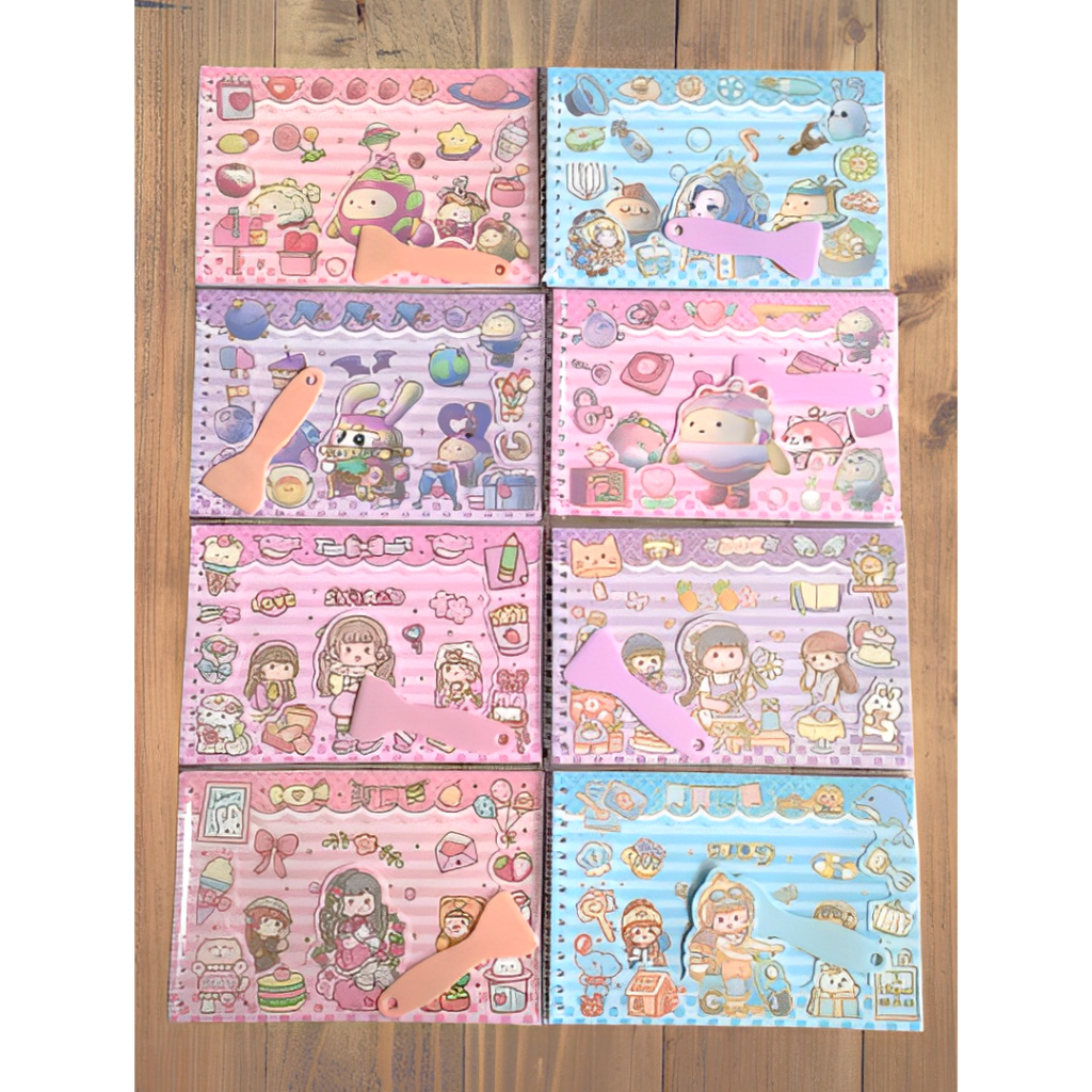 

Buku Sticker DIY Washi Karakter 2D - Korean Cute Karakter Sticker Book - Scrapbook Aesthetic - Buku Stiker