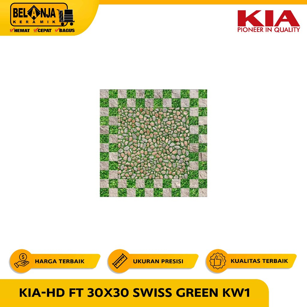 KIA-HD Keramik Lantai 30x30 Swiss Green Kw1