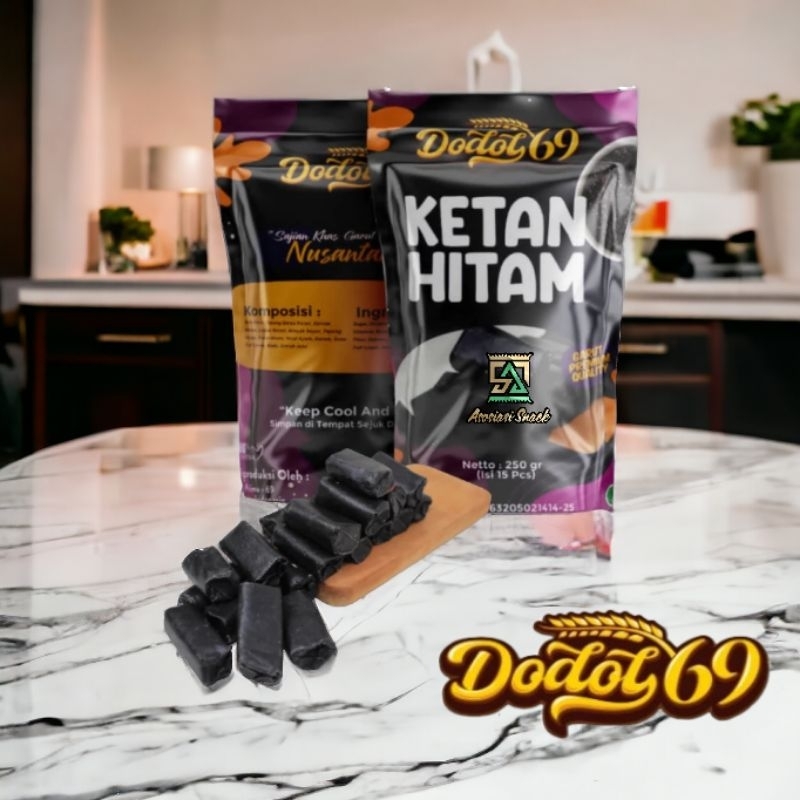 

DODOL GARUT 69 KETAN HITAM Cemilan manis oleh oleh isi 15.pcs 250.gram