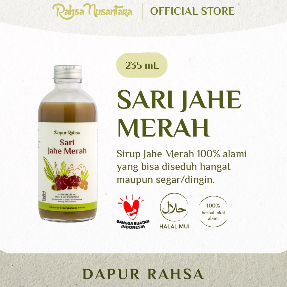 

[KODE MJNRY] Sari Jahe Merah by Rahsa Nusantara - Jamu Sirup Herbal Tradisional