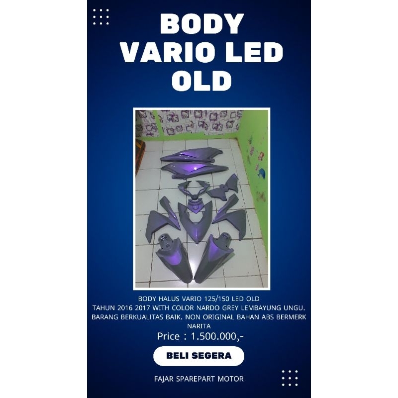 Full body halus vario 150 OLD LED Tahun 2016 2017