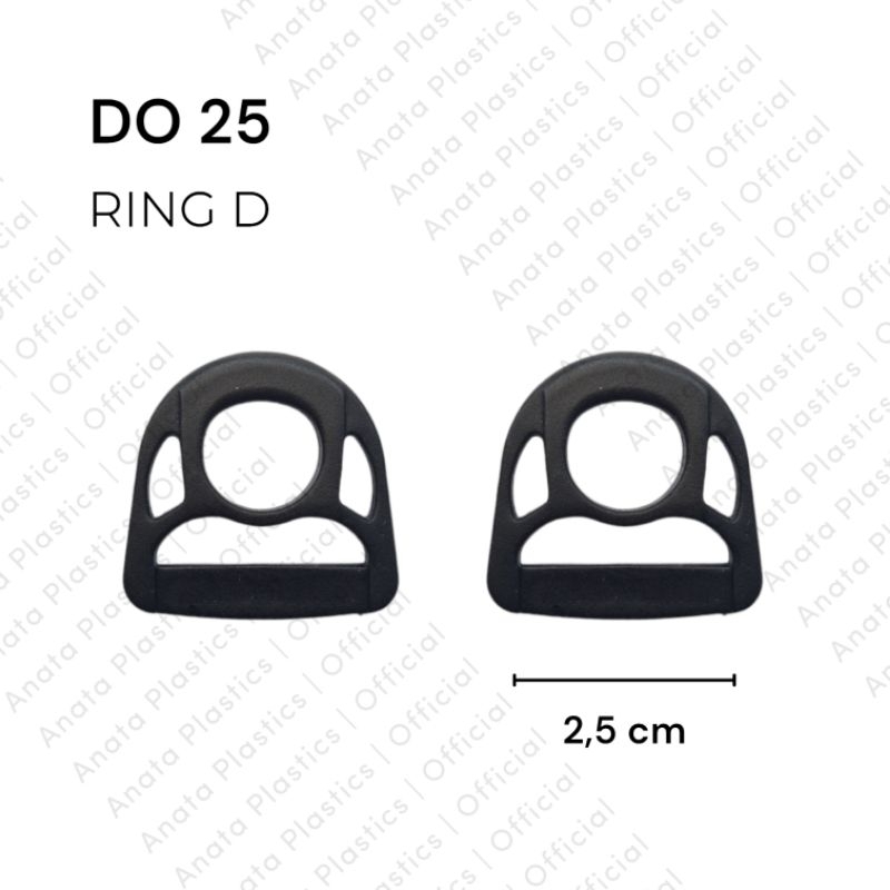 Ring d tas 2.5 cm / Ring 25 mm / Ring D plastik / Aksesoris tas / DO