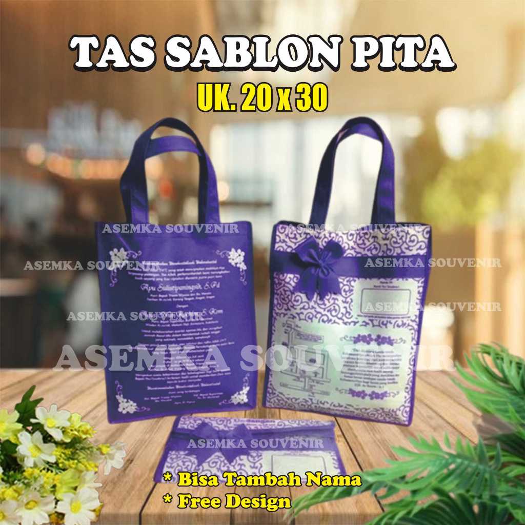 

TAS SOUVENIR UNDANGAN PROMO CUSTOM UK 20 x 30-FREE DESAIN