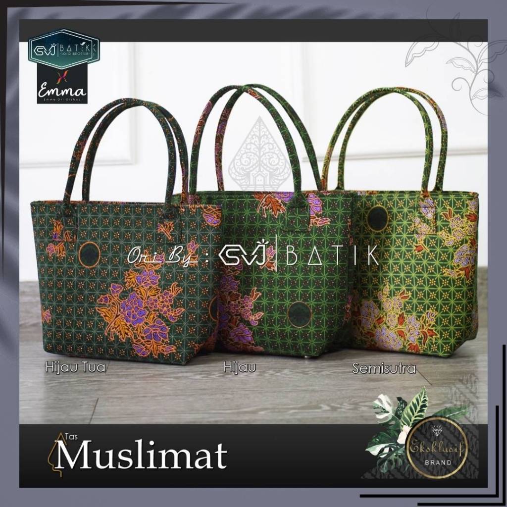 Tas Muslimat NU Fatayat Batik Hijau Jinjing