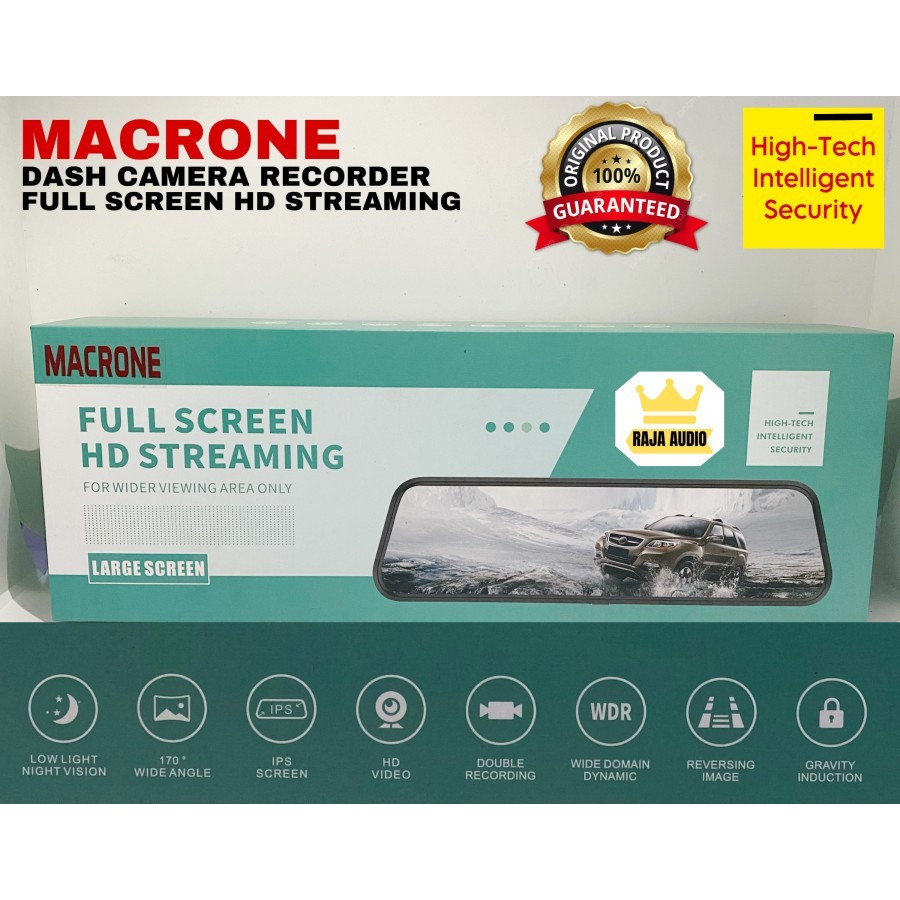 MACRONE DVR Kaca Spion Tengah Recorder Dashcam