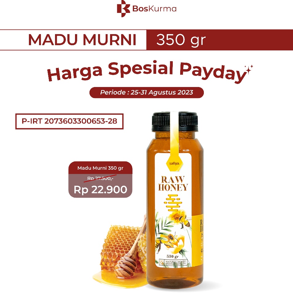 

[KODE PRODUK VBEBN9741] Madu Murni Safiya Herbal Premium 350 Gram Madu Safiya