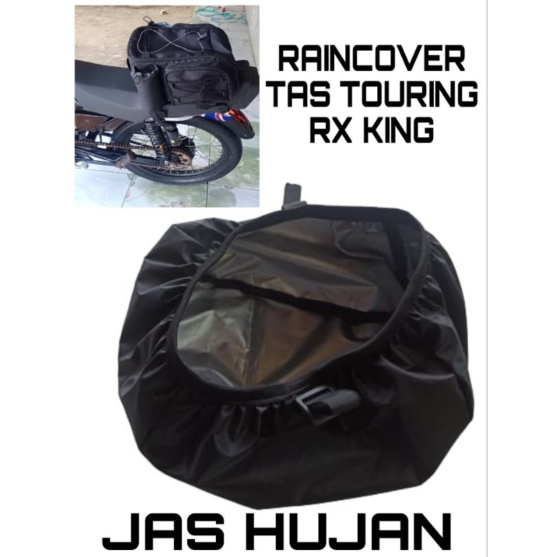 RAINCOVER TAS TOURING RX KING//TAS RX KING HITAM POLOS BESAR & HITAM BESAR 02//JAS HUJAN TAS TOURING