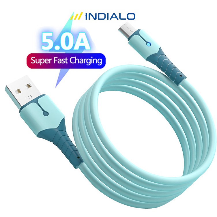 [KODE PRODUK 86RZ810094] INDIALO 5A Fast Charging Kabel /1 Meter LED Light Micro USB Type-c Lightnin