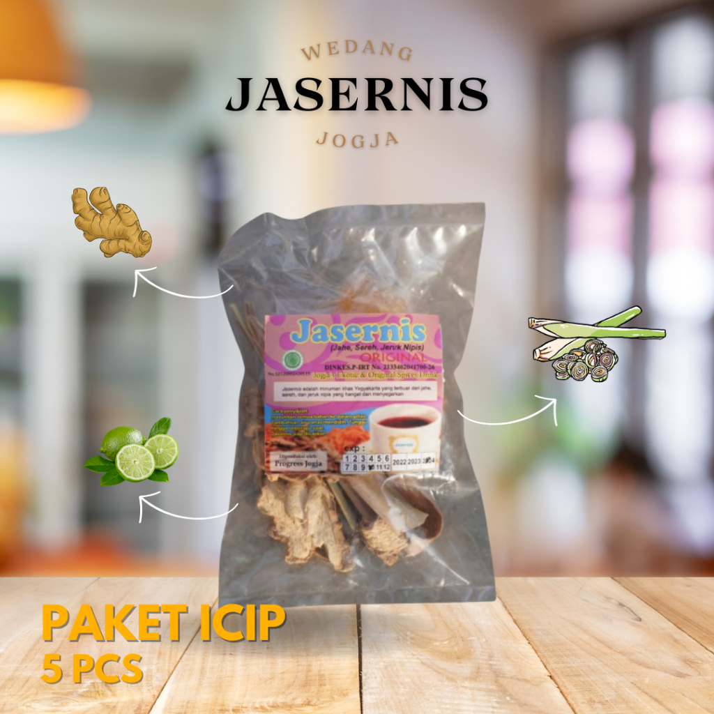 

Wedang JASERNIS Original (PAKET ICIP) 5 Pcs Komplit Khas Jogja - Rempah Minuman Herbal Tradisional