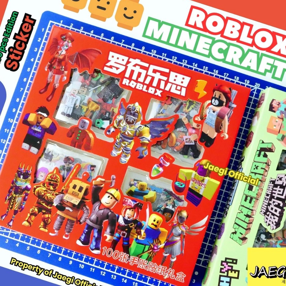 

[KODE PRODUK 6LQWP9857] JAEGi - Premium Roblox & Minecraft Sticker Box isi 100 Pcs Aesthetic Waterproof Sticker