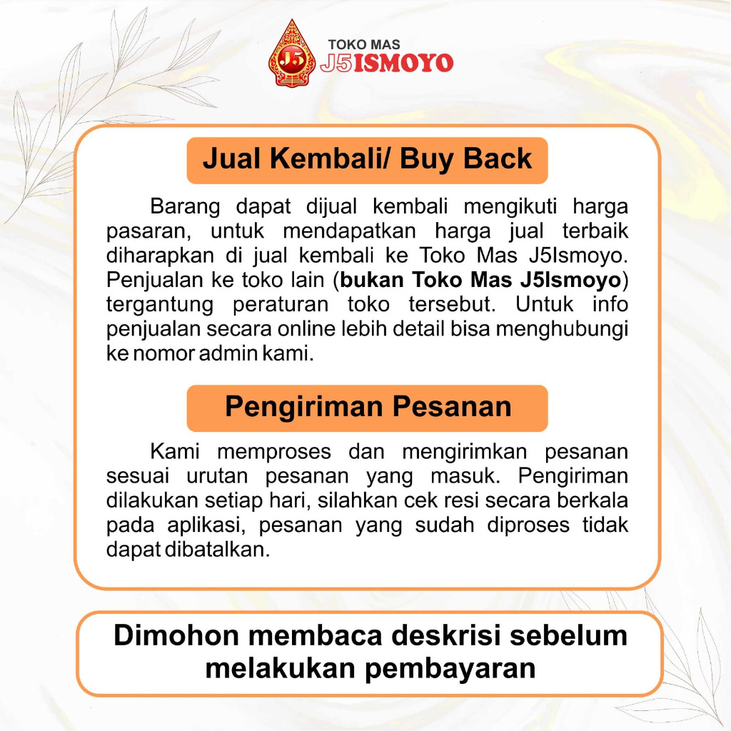 Rantai Ekstension Emas J5 Ismoyo