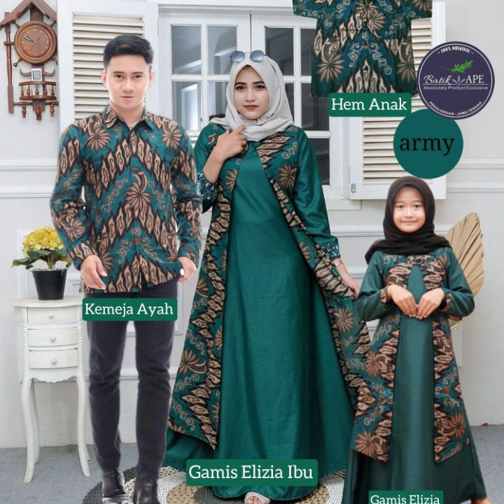[KODE PRODUK SV8SL7262] COUPLE FAMILY TOYOBO HIJAU TUA HIJAU BOTOL ARMY GREEN BOTLE SERAGAM KOPEL SA