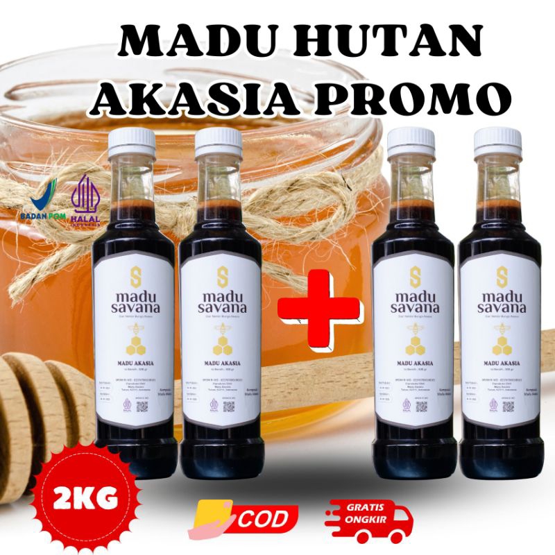 

Madu Akasia Paket 4 Botol Asli 100% Savana Madu