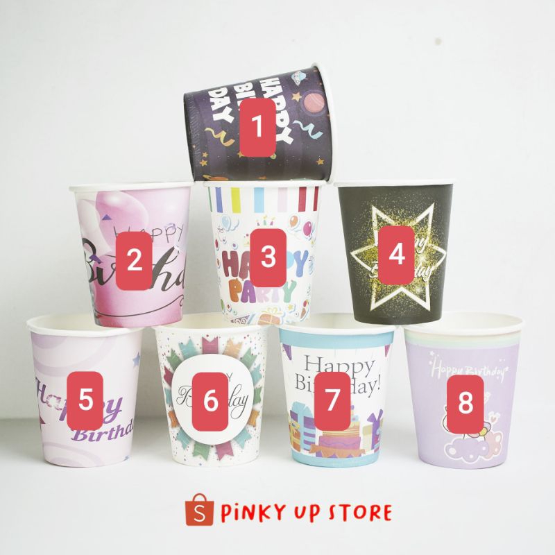 GELAS CUP/PAPPER CUP/GELAS CUP MOTIF(isi 10pcs)