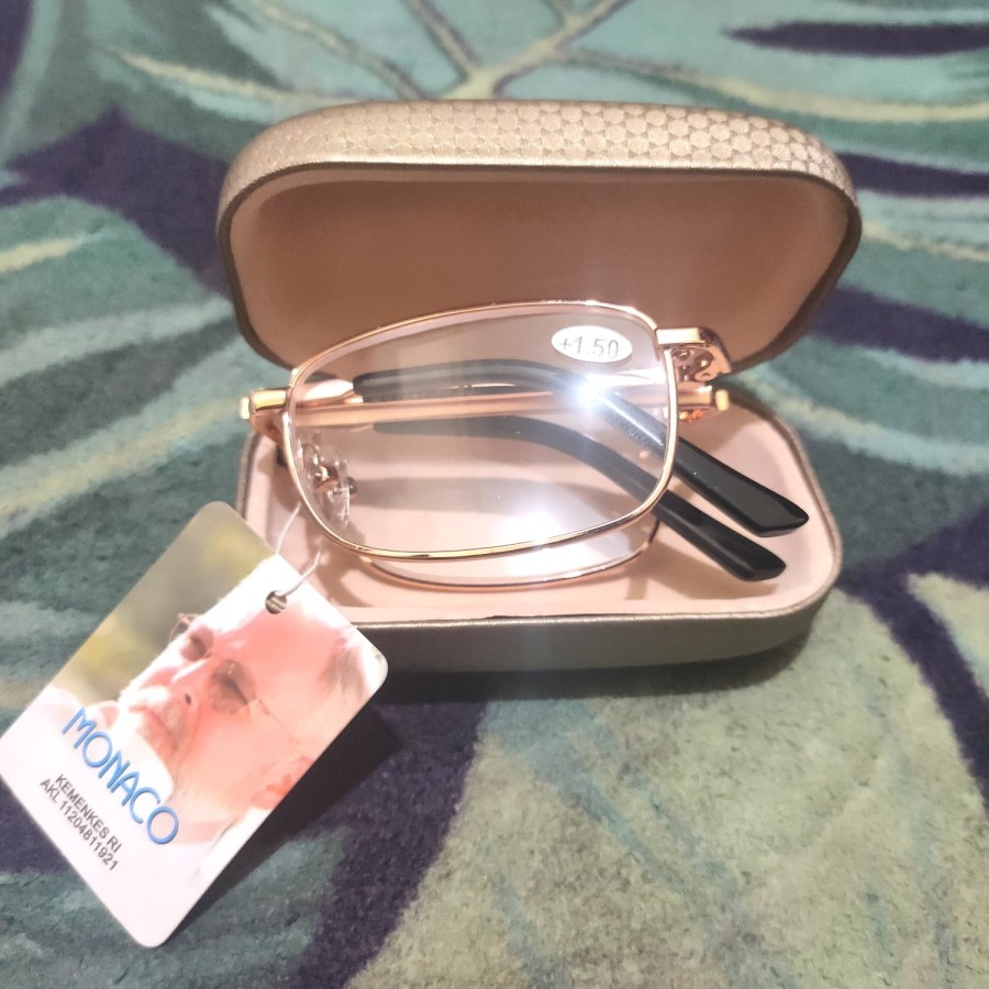 Kacamata baca lipat premium gold Korean kacamata plus baca lipat - Plus 1