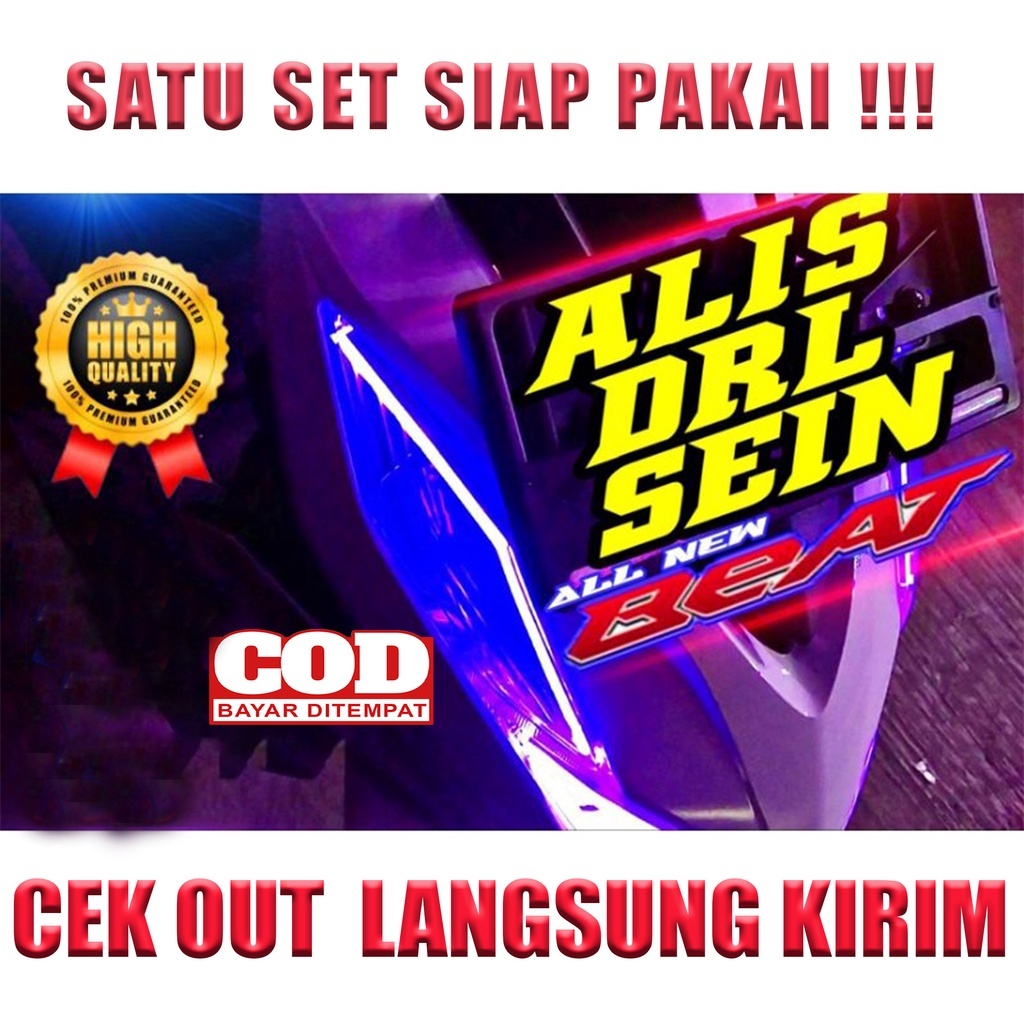 PAKET LED ALIS BEAT DELUXE 2020 BONUS DEMON EYES BERKUALITAS - PAKET LAMPU ALIS BEAT FI SIAP PAKAI