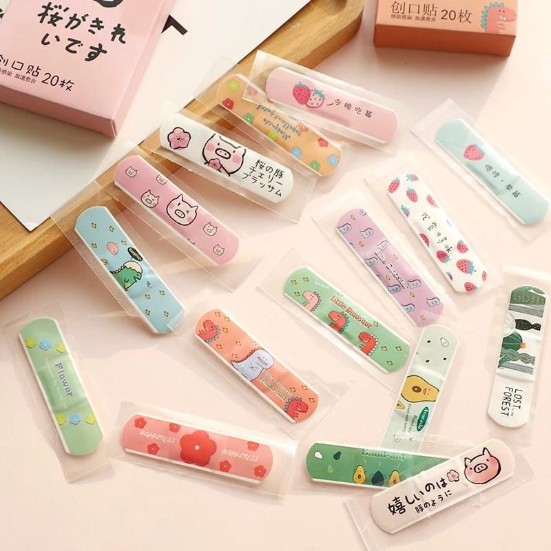 (4pcs) Plester Luka anak dewasa / hansaplast karakter lucu motif anak
