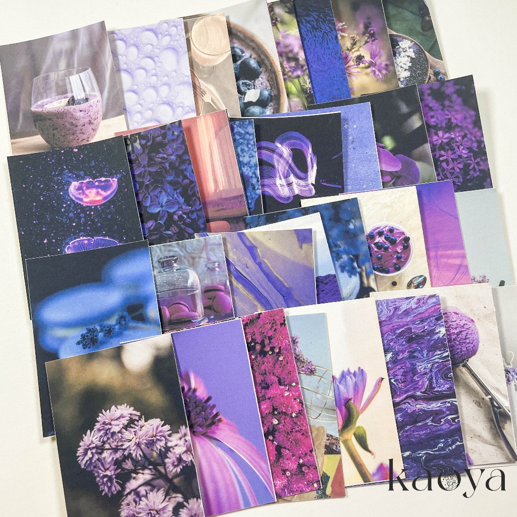 

32pcs Sticker Deco: Purple Theme Stiker Dekorasi Tema Warna Ungu Jurnal Journal Journaling Bujo Scrapbooking