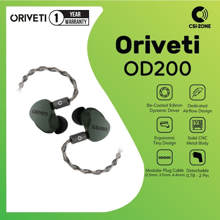 Oriveti OD200 Hi-Fi 9.8mm Dynamic Driver In Ear Monitor Earphone