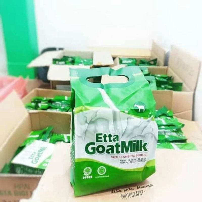 

Susu Kambing Etawa Bubuk HNI HPAI-Etta Goat Milk Original-10 Sachet,Asma