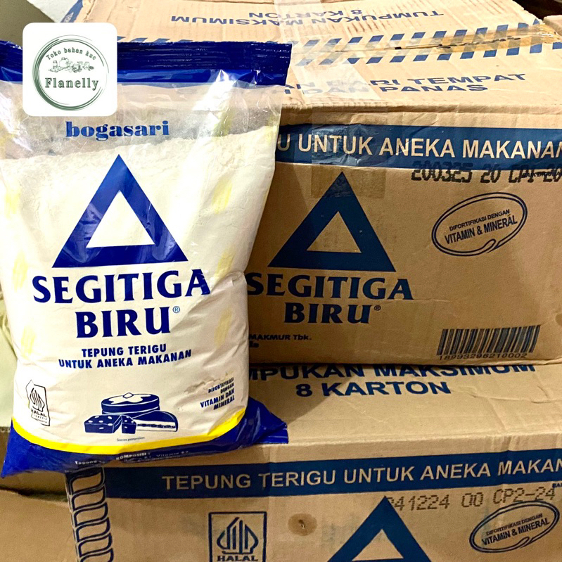 

1dus = 12 x 1kg Tepung segitiga biru ekonomis