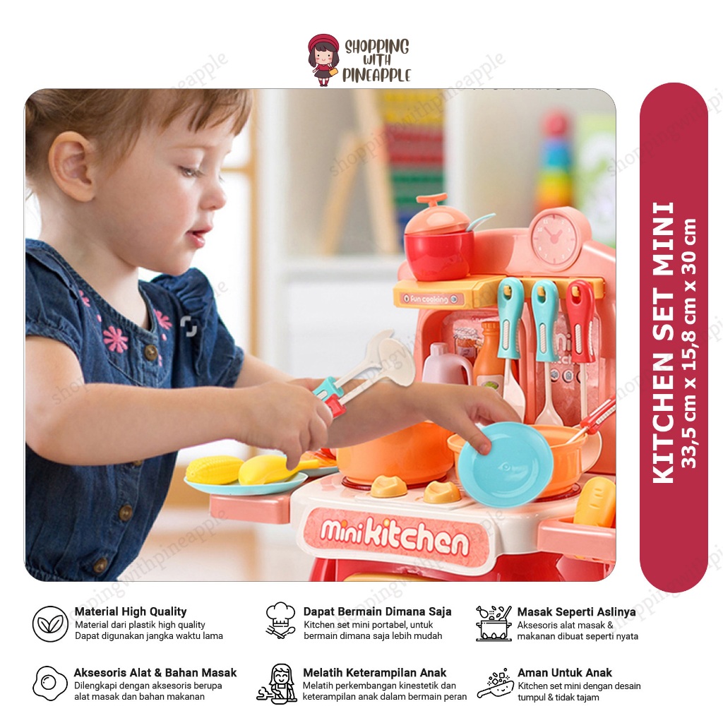 SWP - Kitchen Set Mini 889 / Mainan Masak - Masakan Anak Mini / Set Mainan Memasak Anak / Mainan Kit