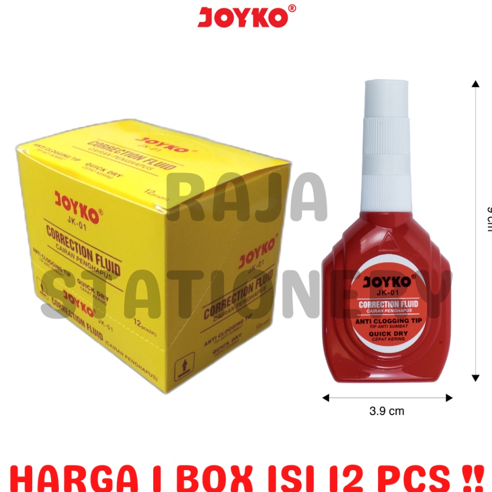 

Diskon Promo JOYKO CORRECTION FLUID JK-01TIPEX CAIR JOYKO JK01 TIPX TIP-EX 1 BOX LUSIN MURAH [12PCS]