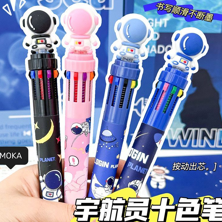 

[randomstuff] Pena Besar 10 Warna Motif Astronot Biru Hitam Pink Aesthetic Lucu Unik 10 Colours Pen Pulpen Warna Warni Anak Miniatur Mini Cute Pen Aesthetic Stationary Kit