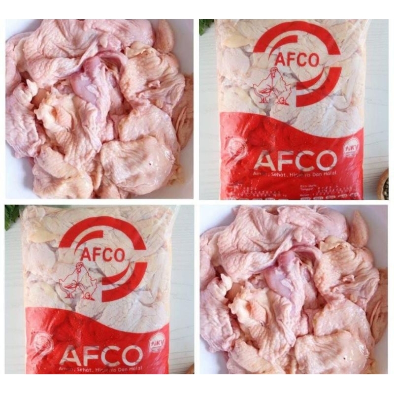 Kulit ayam super afco 1 kg bersih potongan besar