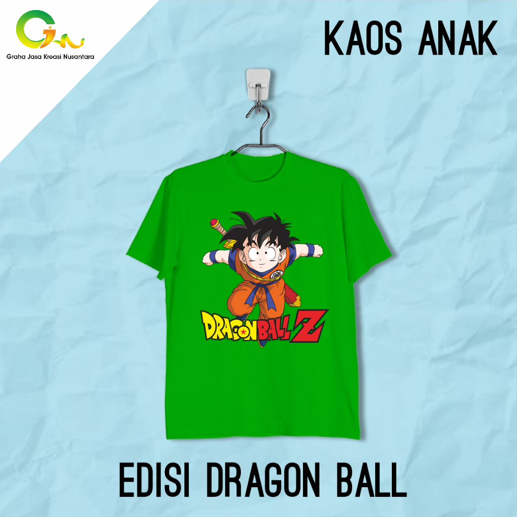 Kaos Anak Distro Edisi Dragon Ball / Bahan Cotton Combed 30s / Tebal dan Nyaman / Baju Distro Anak /