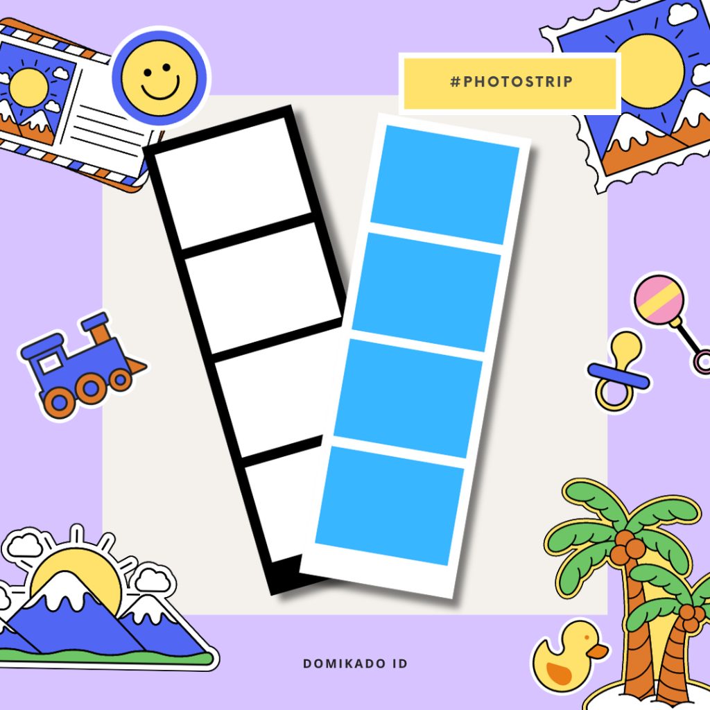 Cetak Photostrip Hitam Putih Custom Foto Cetak Foto